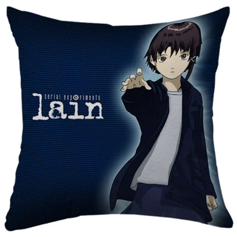 Cushion Cover Serial Experiments Lain Decorative Pillowcases 45x45 Room Decor Anime Square  Dakimakura Birthday Gifts