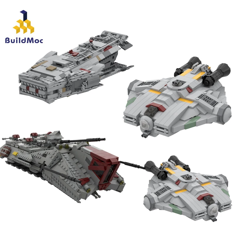 

MOC Movie Tonyhardy1999 UT-AT Spaceship Building Blocks Space War Military Airship Model Bricks Toys For Children Birthday Gifts