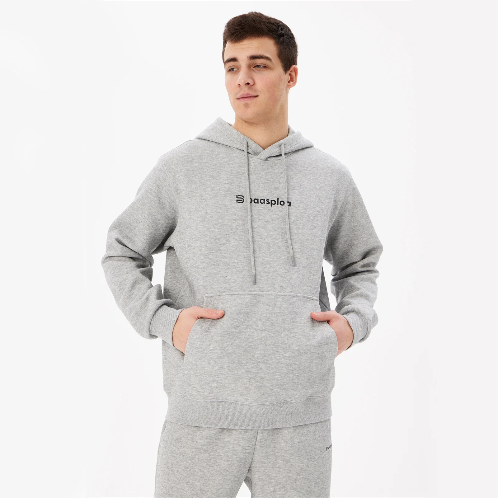 

Baasploa Men Sport Hoodies Breathable Casual Sweaters for Man Training Fitness Hoodie Comfort Solid Sportswear Pocket Tops