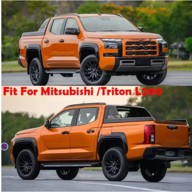 Mitsubishi Triton /L200 2023-2024 ABS carbonfibe Inner Door Handle Cover Door Bowl Frame Trim Sticker car interior accessories