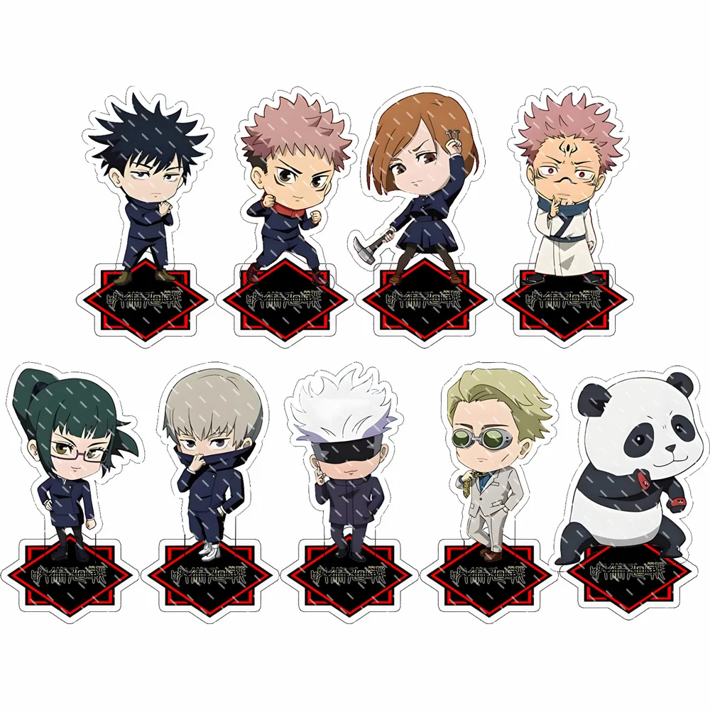 Anime Jujutsu Kaisen Suit Thug Acrylic 8cm Figure Stand Model Custom Pattern Key Chain Christmas Halloween Children's Gift