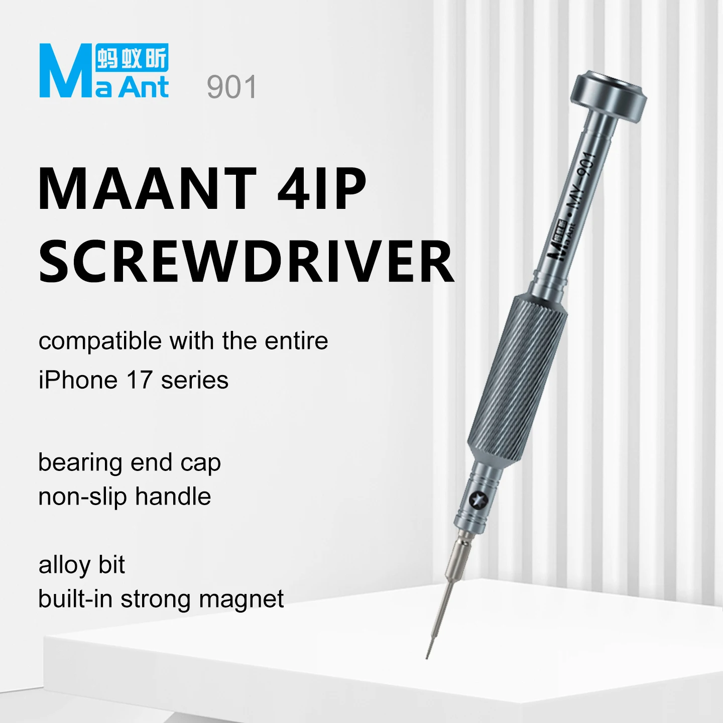 MaAnt 4IP starker Magnet-Schraubendreher mit rutschfestem Griff und Legierungsbit für die Reparatur und Demontage von iPhone 17 Schraubendrehern – Detail 2