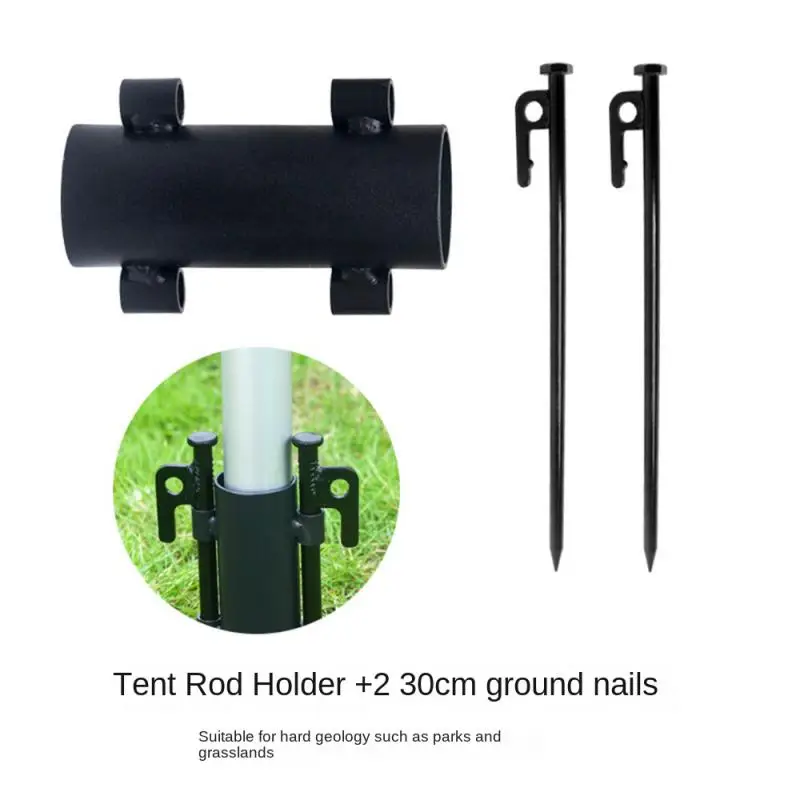 

Tent Rod Holder Camping Canopy Support Rod Holder Fixed Shelters Windproof Fixing Clip Hiking Tent Awning Pole Accessories