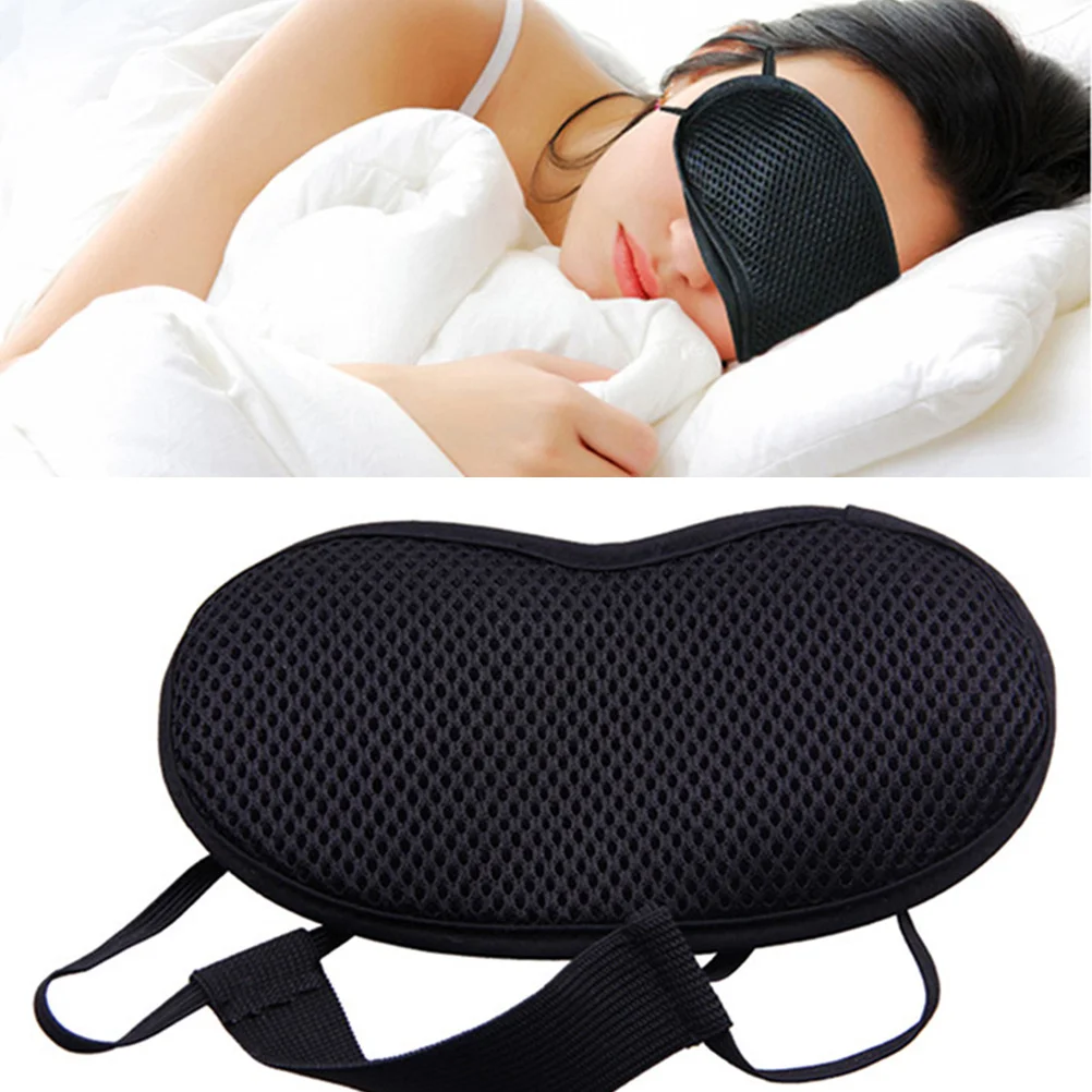

Bamboo Charcoal Sleeping Mask Beige Comfortable Elastic Band No Fading Odor Stress Relief Rapid Sleep Aid Travel Nap