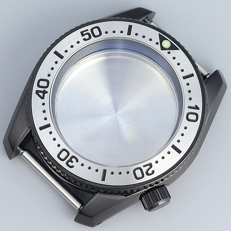 

Black 42mm Watch Case Modified Parts Sapphire Glass Fit Seiko NH35 NH34 NH36 NH38 Movement 28.5mm Dial 200m Waterproof 3.8 Crown