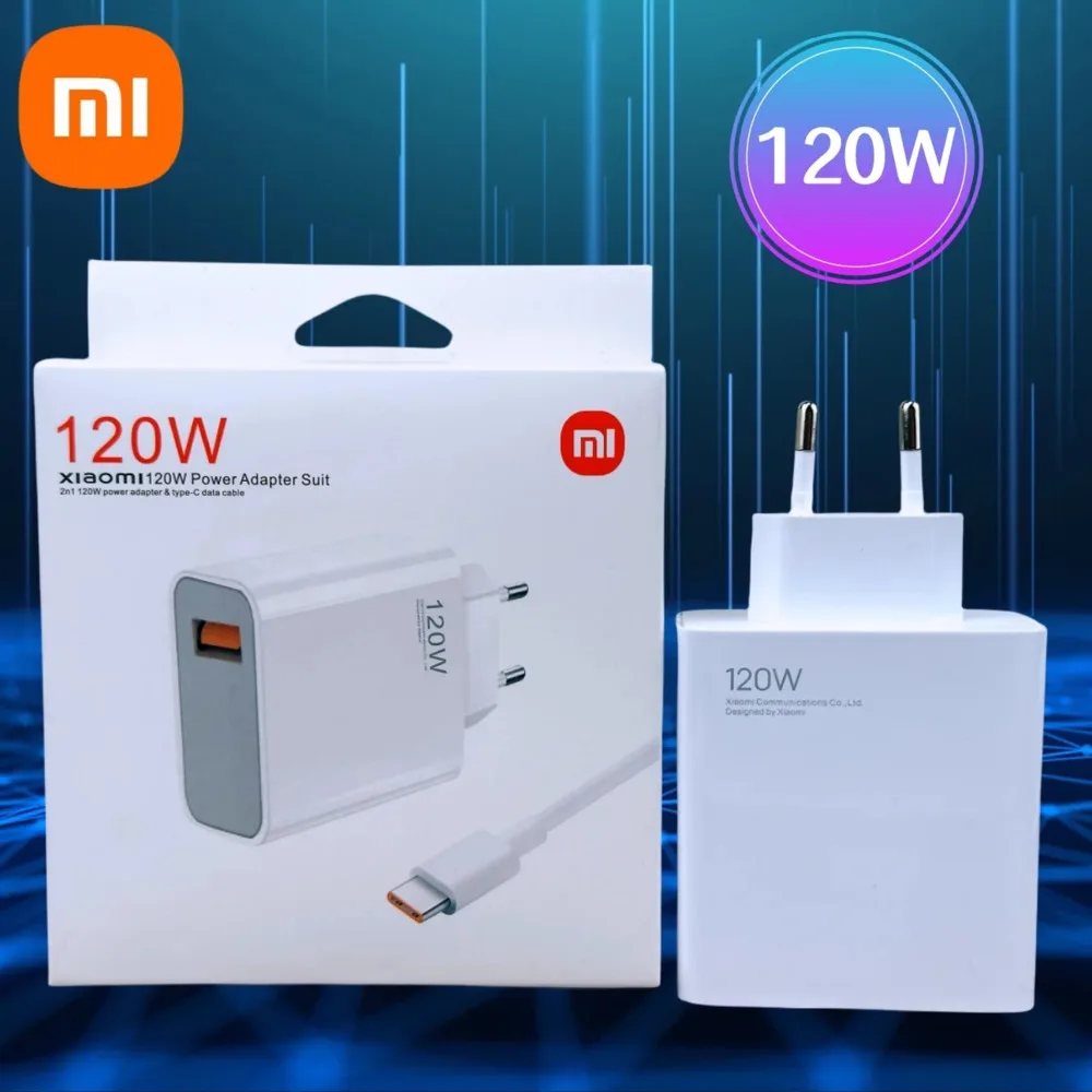 מטען מקורי של שיאומי טורבו טעינה מהירה 120W EU Hypercharge Gan מתאם עבור רדמי נוט 11 12 13 פרו פלוס 5G מי 14 13 13T כבל