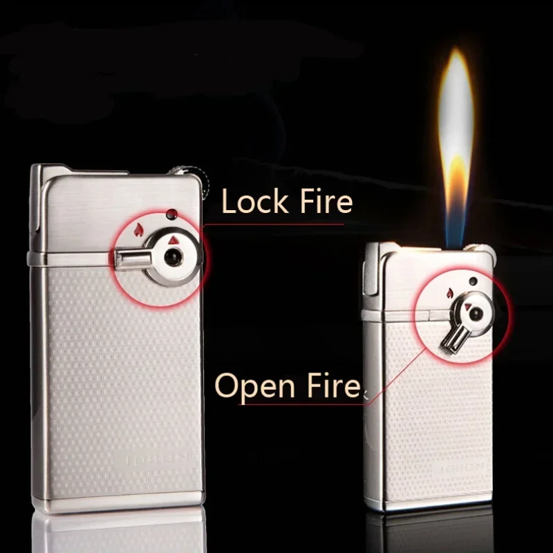 2024 New Jobon Double Flame Deformation Wheel Lighter Metal Inflatable Windproof Lighter Smoking Cigar Men\'s Exquisite Gift