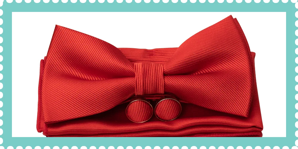 EASTEPIC Karamellfarbenes Fliege-Set mit Twill-Einstecktuch und hochwertigen Manschettenknöpfen – Klassisches Accessoire für Herren in Unifarbe – Geburtstagsgeschenk – Detail 3