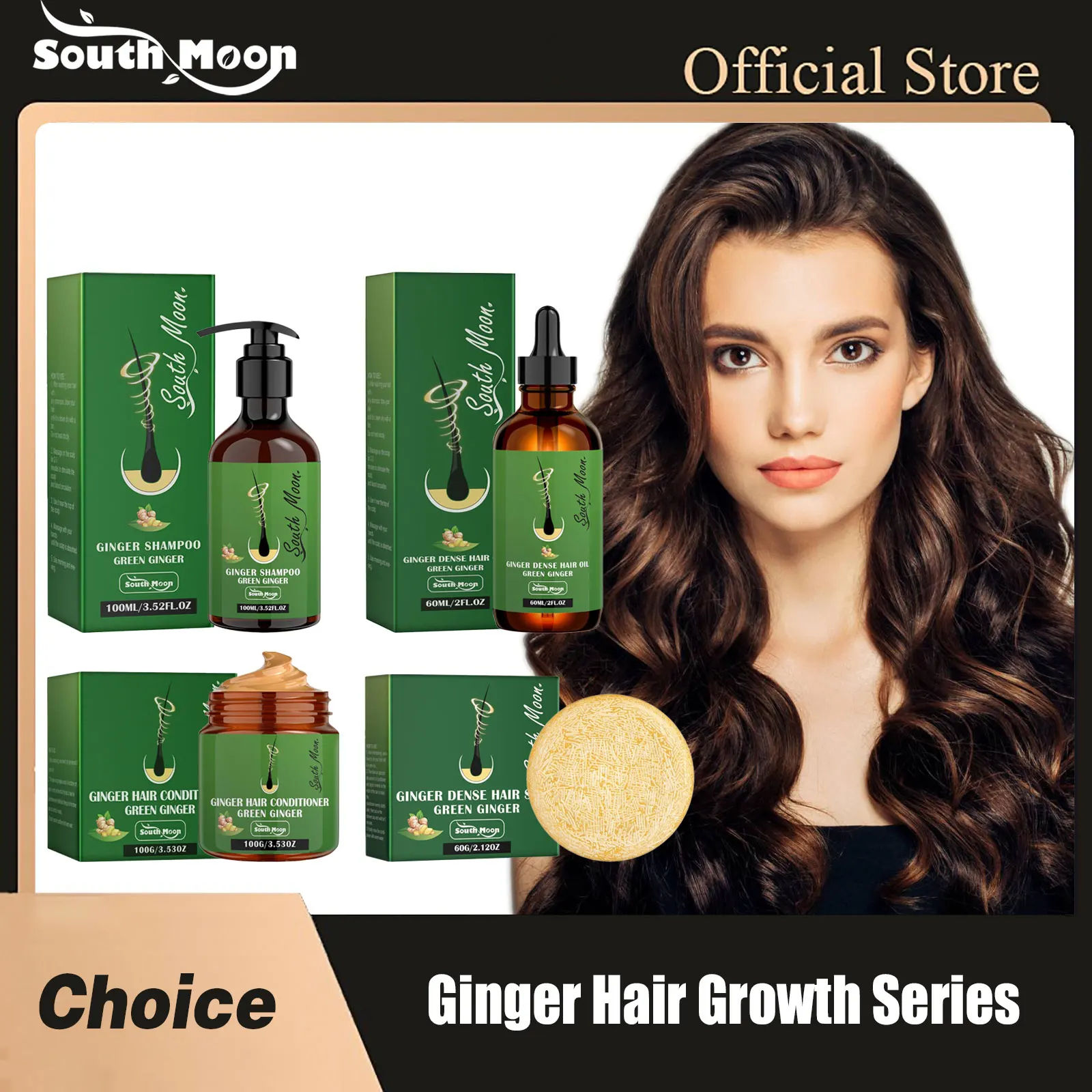 

Ginger Hair Growth Series Repair Loss Deep Clean Improve Nourish Reduce Dandruff Oil Control Scalp Treatment Hair Shampoo Soap