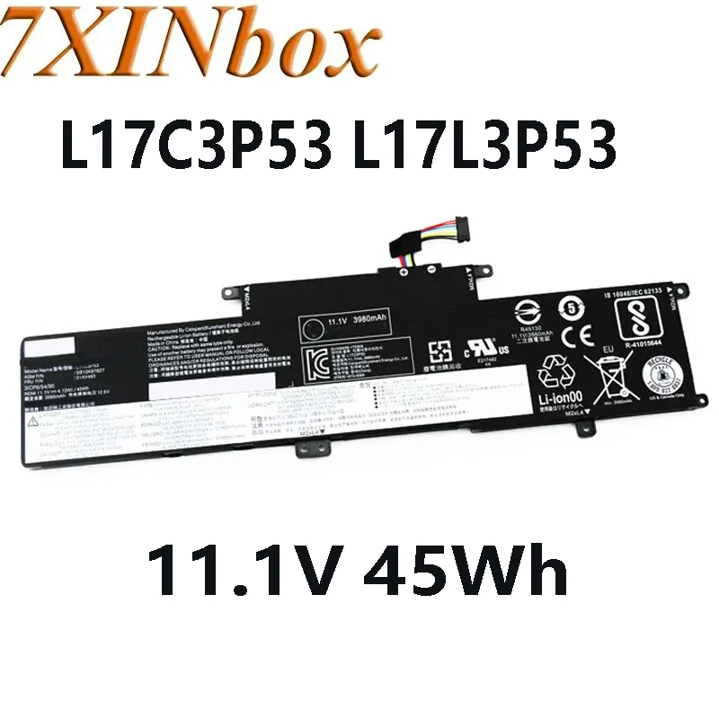 7XINbox L17C3P53 L17L3P53 11.1V 45Wh Laptop Battery for Lenovo ThinkPad S2 Yoga L380 L390 L17M3P55