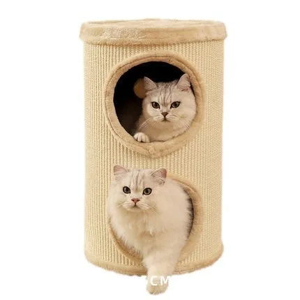 

Integrated Four Seasons Universal Cat Tree With Double Layer Scratching Board Winter Warm Sisal Bucket For Year-Round Use