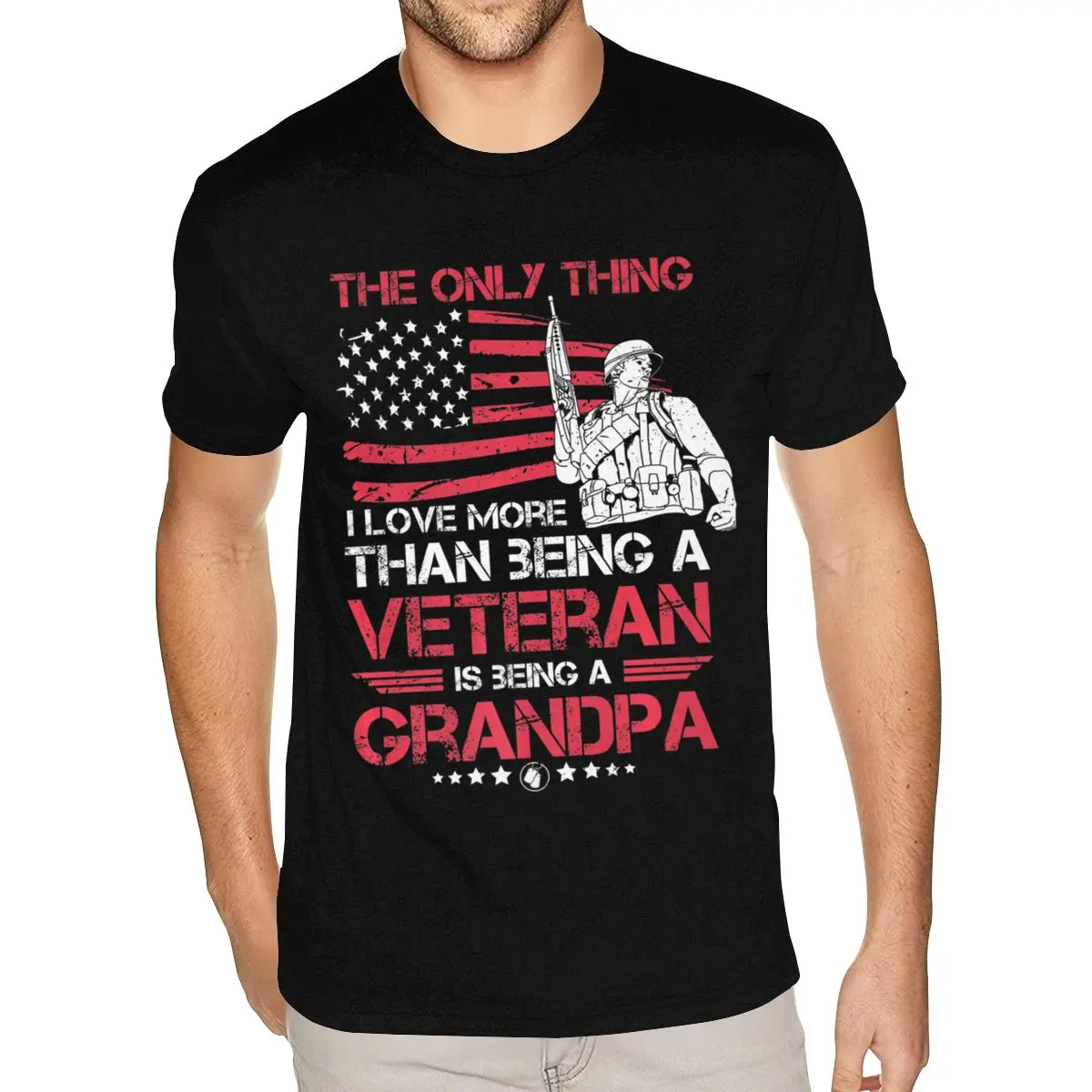 Short Sleeves O-Neck Cotton Mens Is Being A Granpa Veteran Cool For Grandpas TeeShirts For Youth Man's S TShirt