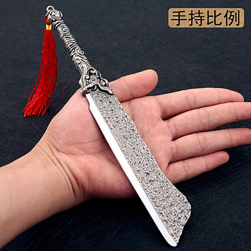 22cm Dragon Slaying Blade Full Metal Machete Zinc Alloy Ancient Cold Weapon Model Ornament Crafts Decoration Collection Toy Boys