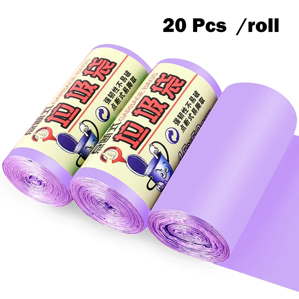 1Roll /20pcs Mini Di==Plastic Small Garbage B==Trash Bags H==usehold Garbage Bags Cl========== Waste Bag Storage Garbage Bags