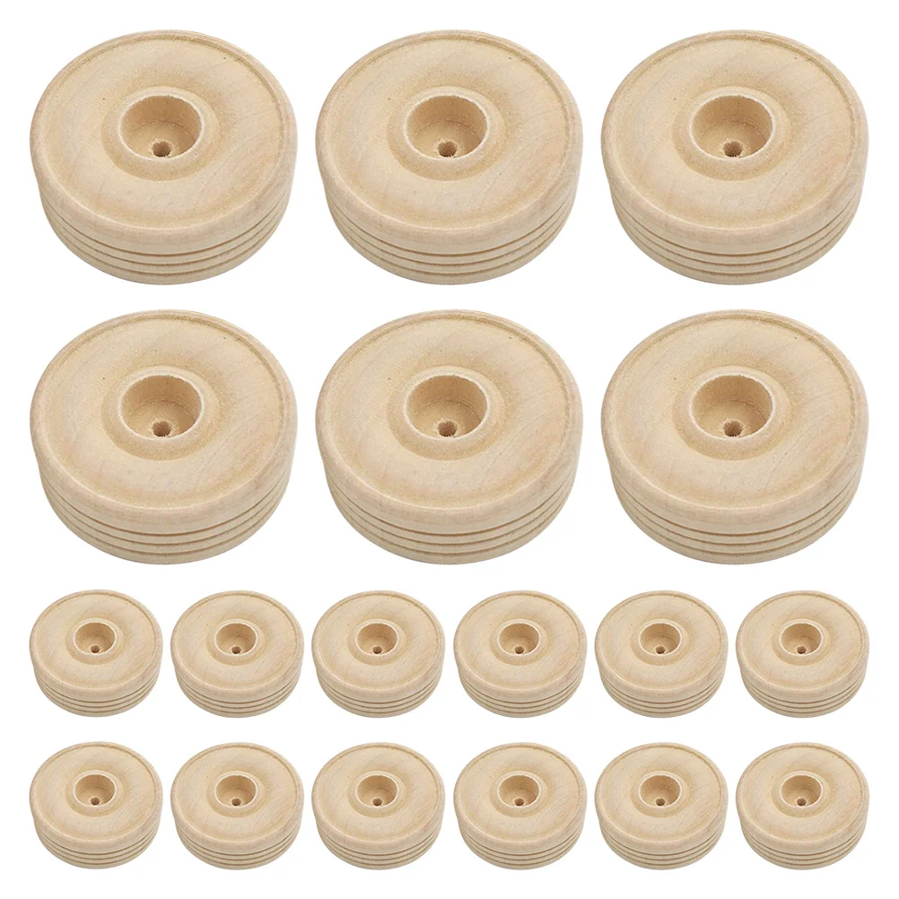 

30Pcs Small Wooden Wheels Durable Safe for DIY Handmade Crafts Kids Building Supplies Wood Craft Accessories Wood Wheels