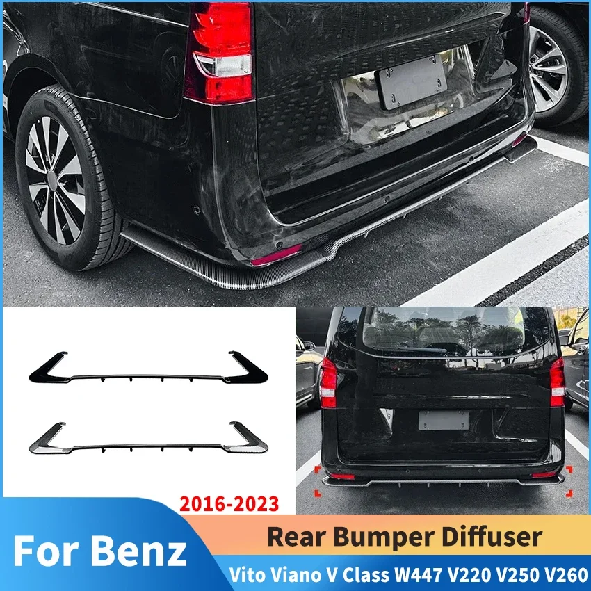 

For Mercedes-Benz Vito/Viano/V-Class W447 (2016-2023 V220/V250/V260), bumper parts protector guard aprons spoiler rear lip