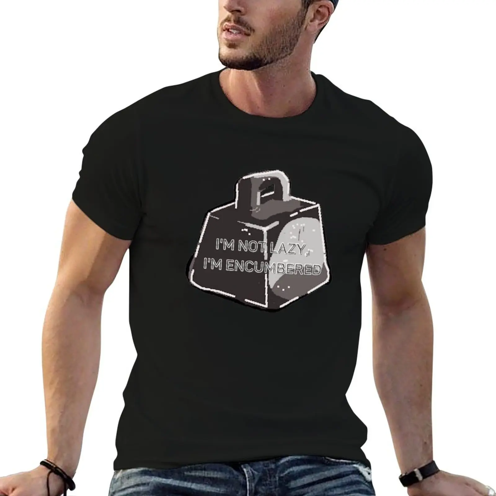 Ark Survival Evolved Encumbered Sticker T-Shirt T-shirt décontracté à coupe classique et basique