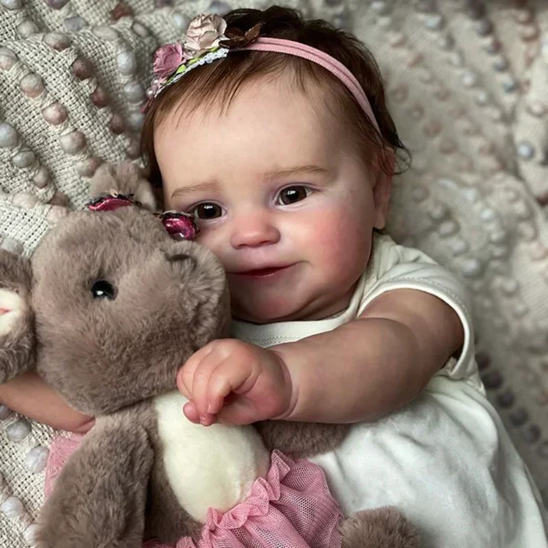 50CM Reborn-poppen Zacht volledig siliconen lichaam Waterdicht Levensecht Realistisch Zichtbare aderen Huidskleur Baby Reborn Doll Kit Meisjescadeau