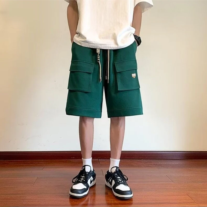 

Men's Summer Cargo Shorts Streetwear Loose Fit Straight Leg Casual Pants American Style 5 Inch Inseam Gym Sportswear