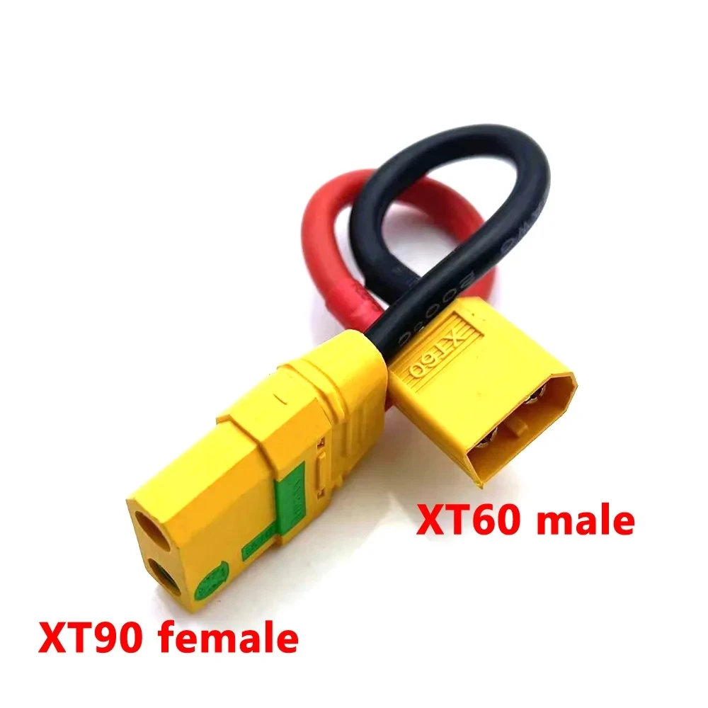 10 قطعة Amass XT30 XT60 XT90 EC3 EC5 MPX TRX عمداء T التوصيل أنثى إلى ذكر موصل محول سلك 12AWG 100 مللي متر لبطارية ليبو RC