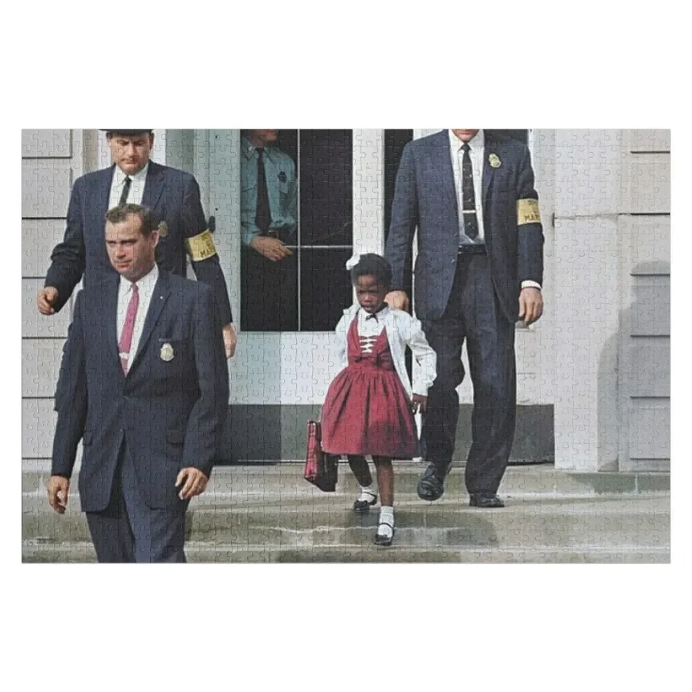 

Ruby Bridges, Escorted Jigsaw Puzzle Custom Name Wood Personalized Toys Puzzle