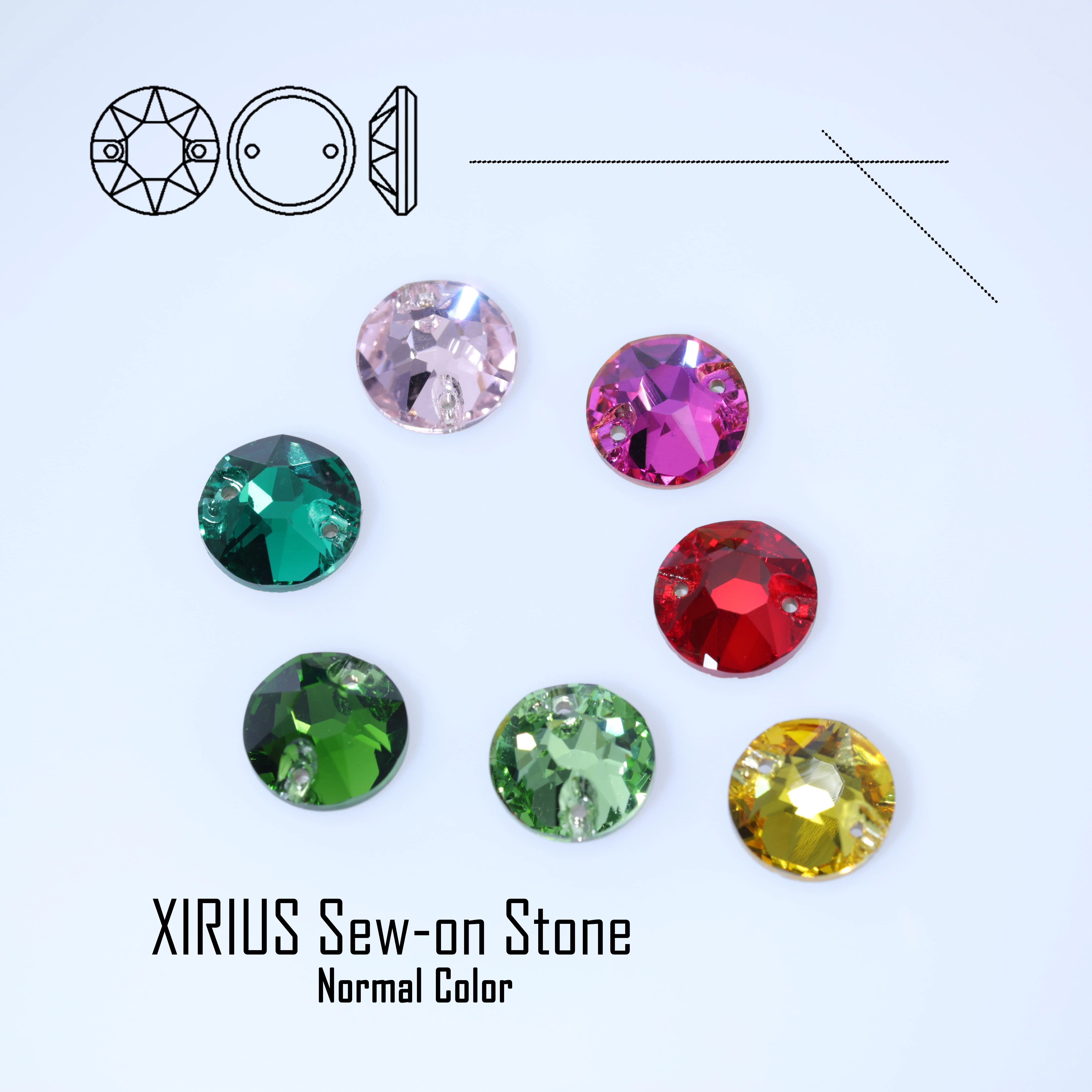 

Xirius Sew-on Stone Normal Color Various colors of Top Quality Glass Crystal Sewing Stones for Clothing Shoe Wedding Decoration