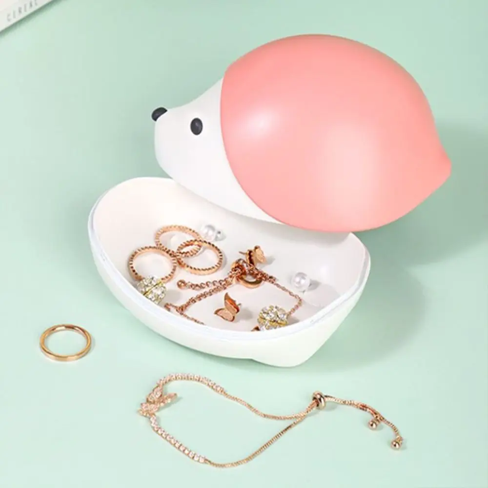 

Hedgehog Shape Student Stationery Magnetic Absorption Box Jewelry Organizer Paper Clips Dispenser Paperclip Hair Clip Holder