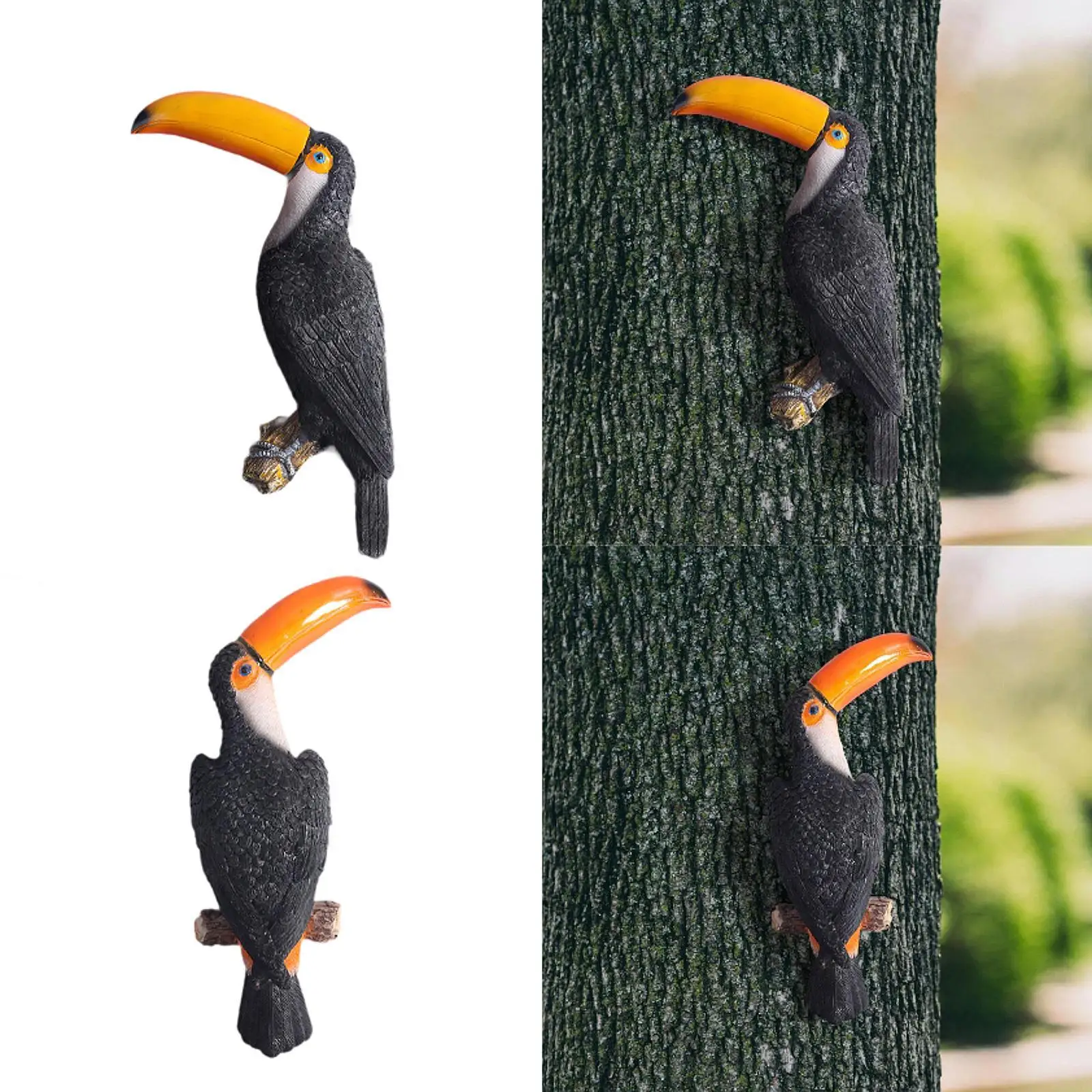

Creative Resin Garden Toucan Tree Hugger Hanging Decoration for Backyard Garden and Outdoor Wall Ornaments