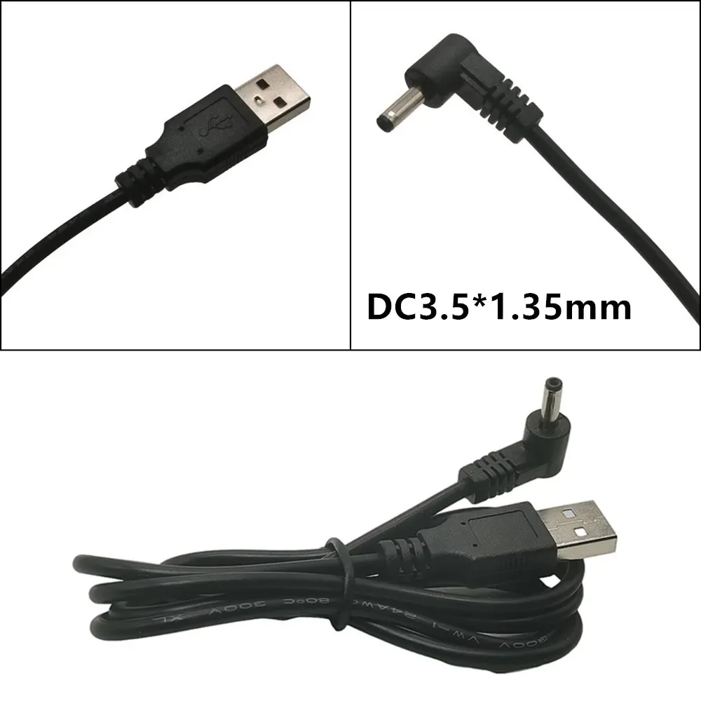 USB to 3.5*1.35 Type A Male USB Turn to DC Power Male Plug Jack Adapter 90 Degree Male 3.5mm x 1.35mm Power Converter Cable Cord