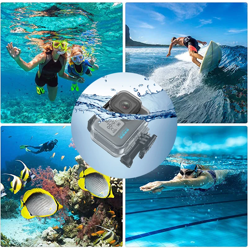 60M Waterproof Case For GoPro Hero 12 11 10 9 Black Underwater Diving Housing Cover Go Pro  Action Camera Protective Accessories