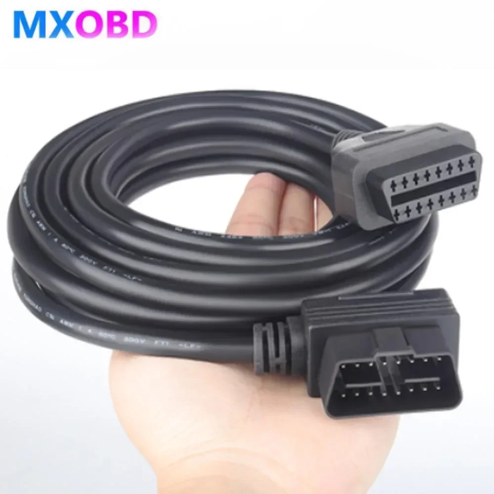 30CM 60CM 100CM 300CM OBD 2 OBDII OBD2 16Pin Male to Female ELM327 Diagnostic Extension Cable OBD 16 Cores Connector