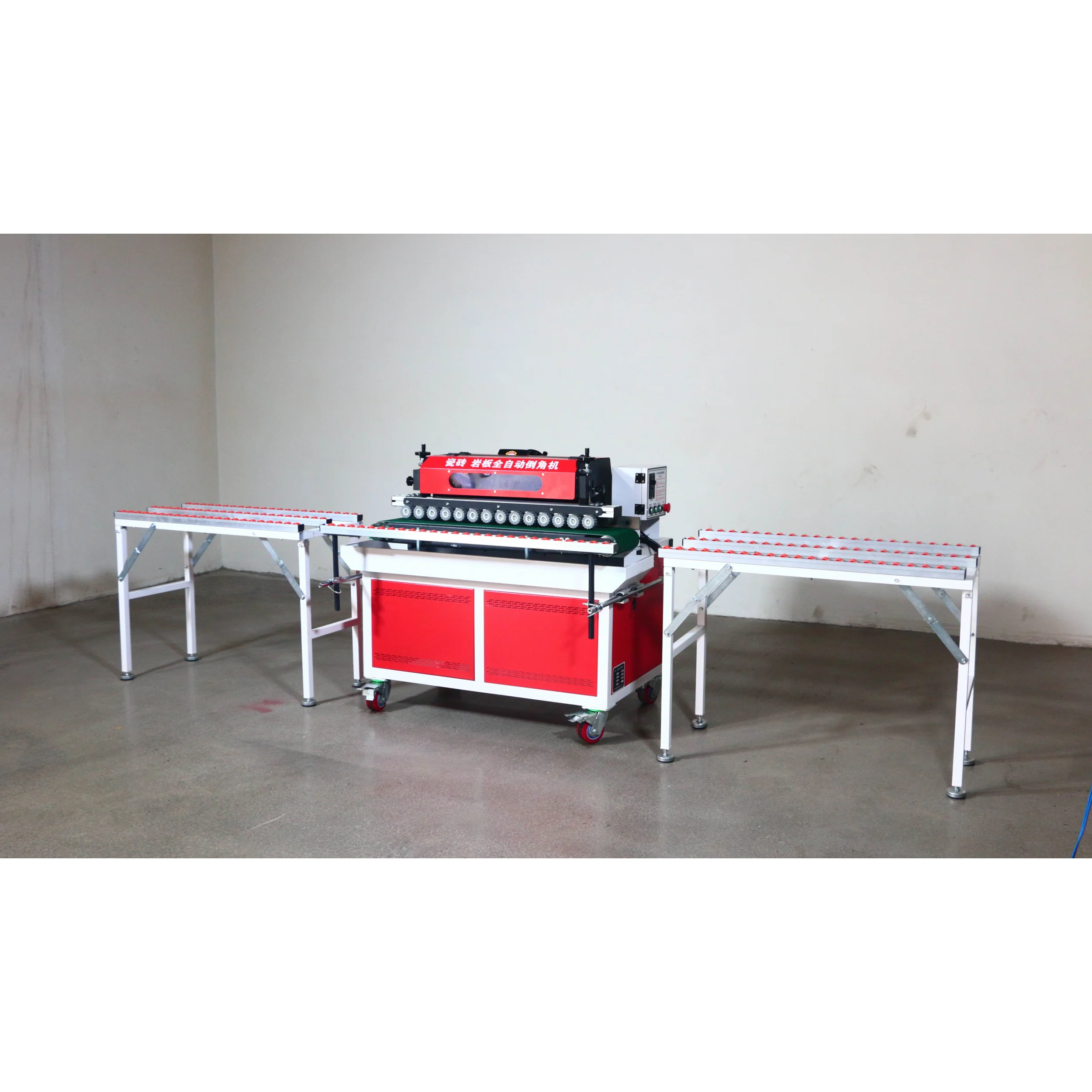 

Automatic 45 Degrees Bevel Chamfering Cutting Machine for Granite Marble Tiles Sintered Slab Edge Processing Featuring Motor