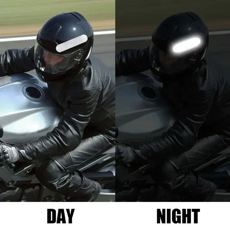 10Pcs Universal Safety Warning Reflective Stickers for Car Reflect All Light Sources Motorcycle Helmet Stickers Car Parts