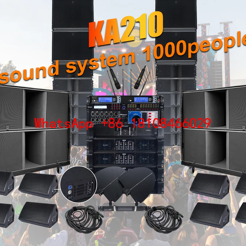 Sistema de Sonido Profesional Sinbosen de Alta Potencia para Eventos en Interiores, Conciertos al Aire Libre, Música Profesional, DJ, Audio y Video