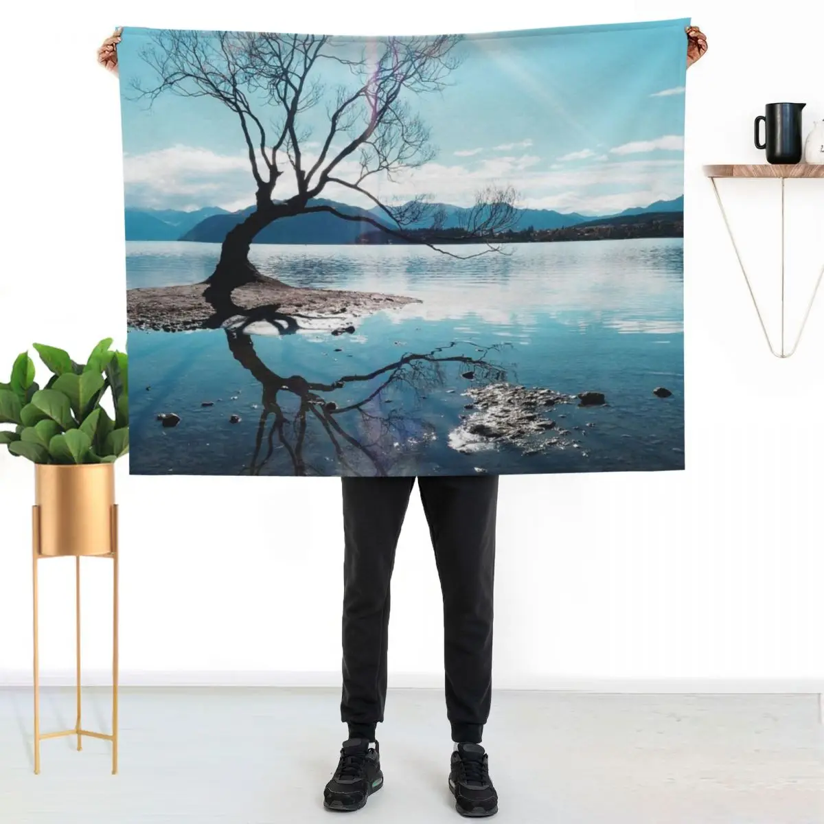 Reflection of that Wanaka Tree Throw Blanket Giant Sofa Picnic Luxury Brand Sofa Throw Blankets For Sofas Blankets
