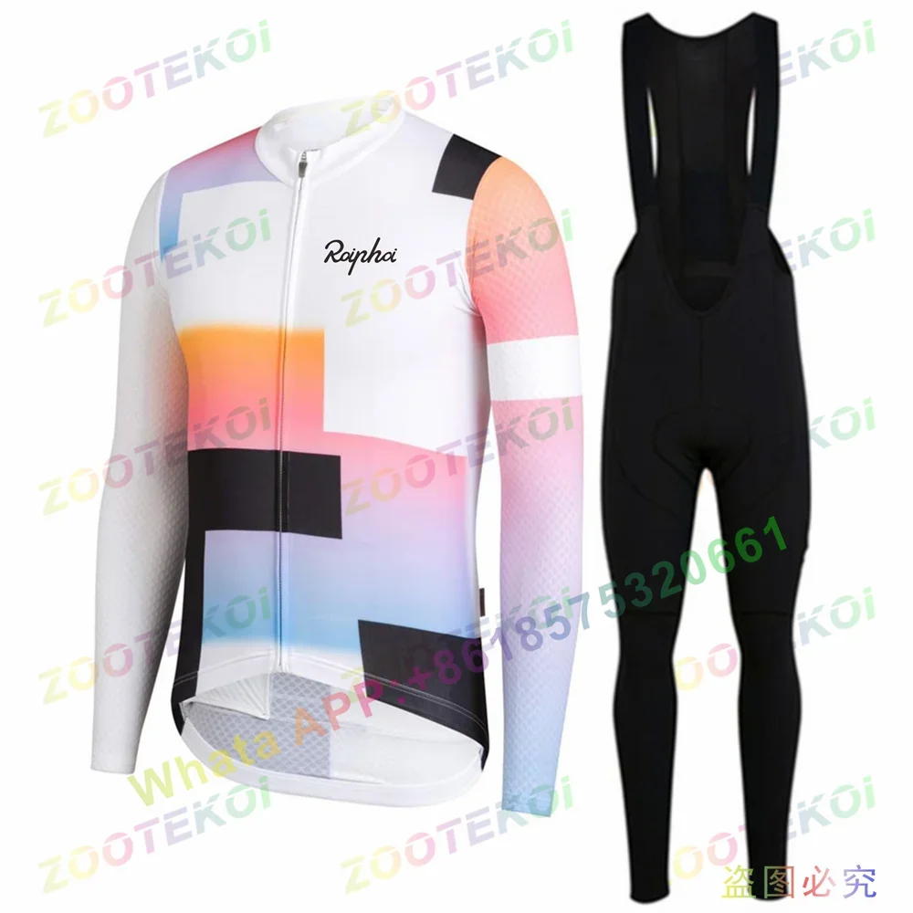 Ropa de ciclismo 2022 ROIPHOI New Mountain Bike Jersey 9D Gel Cycling Pants Long Sleeve Suit Men Quick dry zipper Cycling Jersey