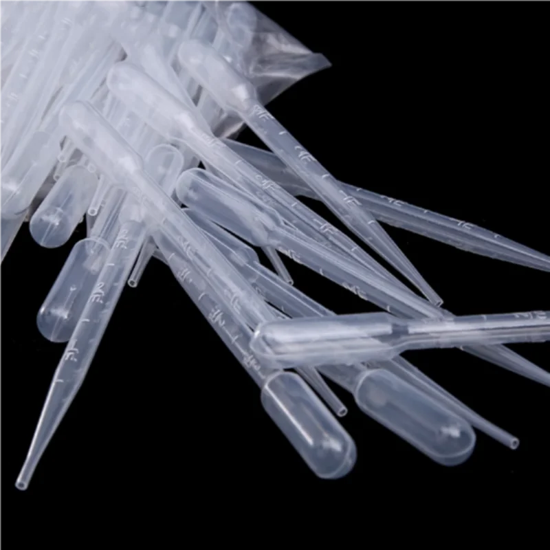 Wegwerp Plastic Druppelaar/Plastic Pipet 1, 2, 3, 5, 10 Ml Schaal Gepasteuriseerd Dropper Verdikte Plastic Zuigleiding 100Pcs