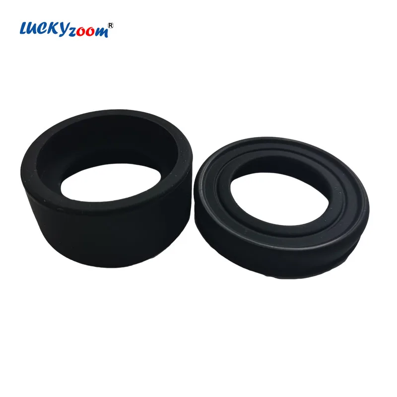 2pcs Black Microscope Eyepieces Cover Flat Eyecaps for Binocular Trinocular Microscopio Eyepieces Foldable Eyeshields Guards