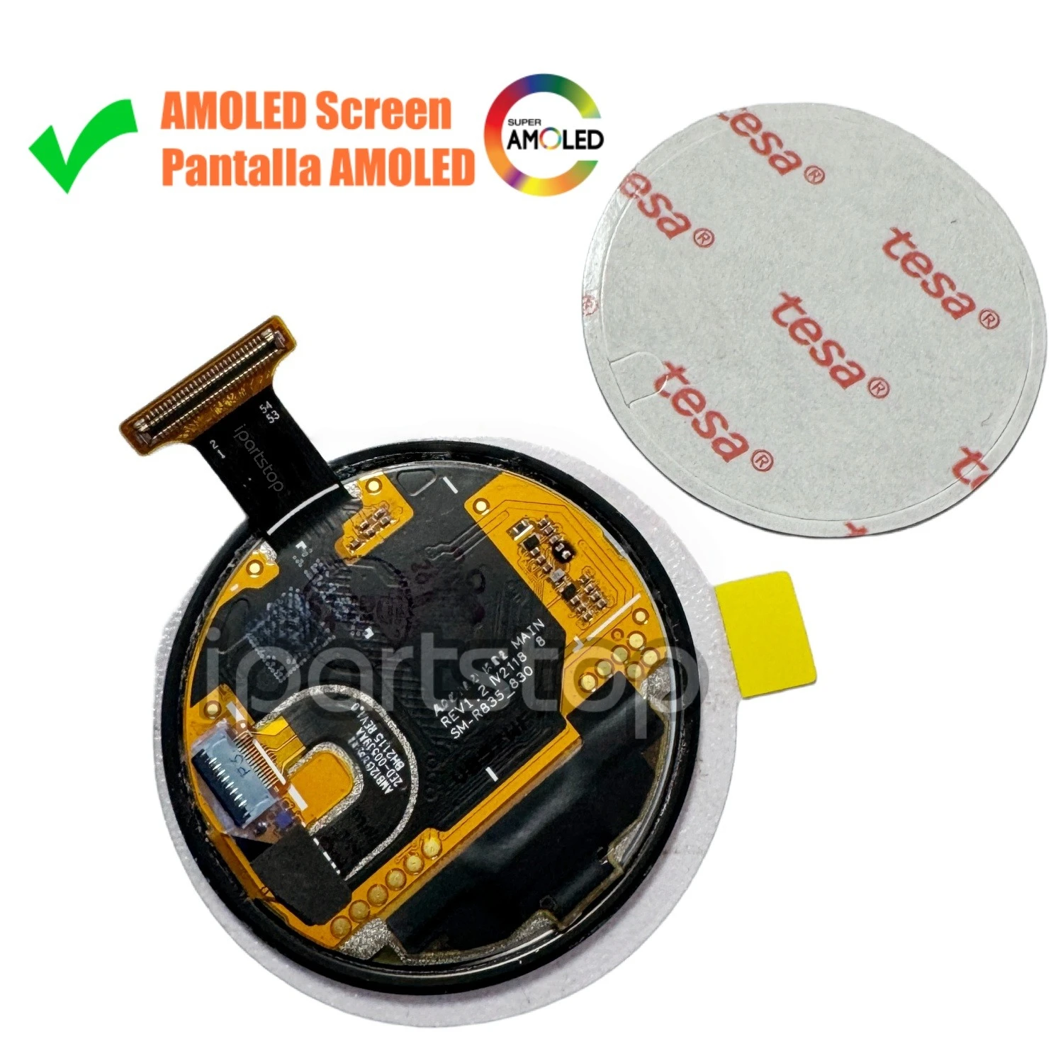 iParts Replacement AMOLED Touch Screen for Samsung Galaxy Watch Active2 44mm 40mm SM-R820 SM-R825 SM-R830 SM-R835 OEM Parts