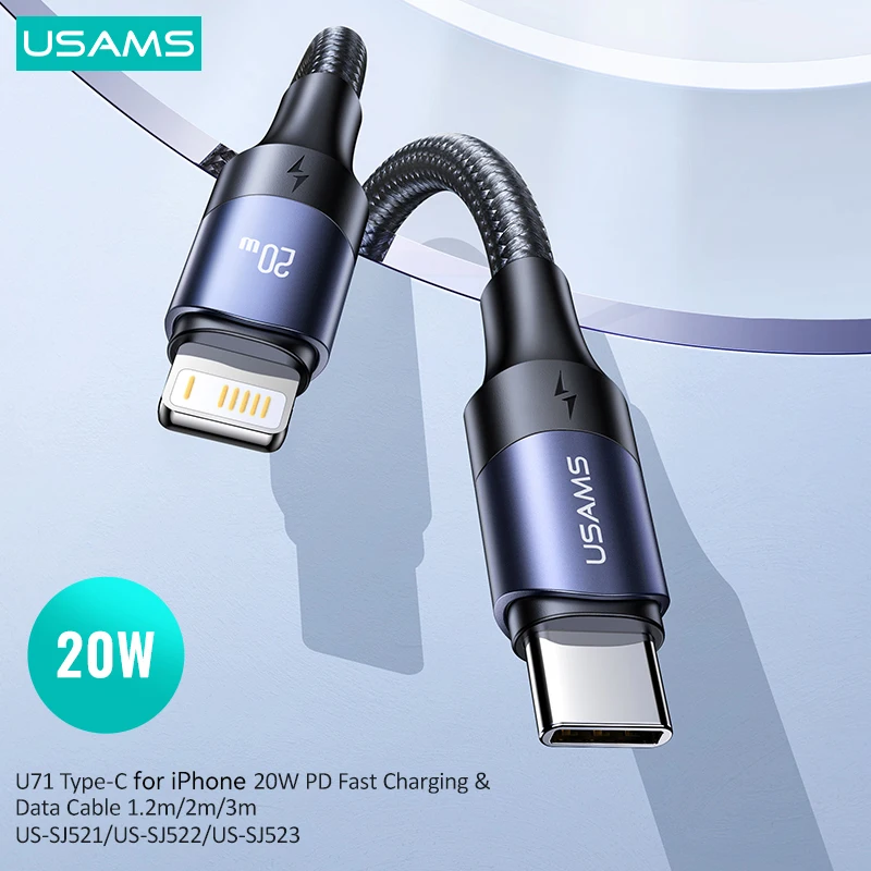 USB-кабель USAMS U71 с поддержкой быстрой зарядки, 20 Вт, USB C