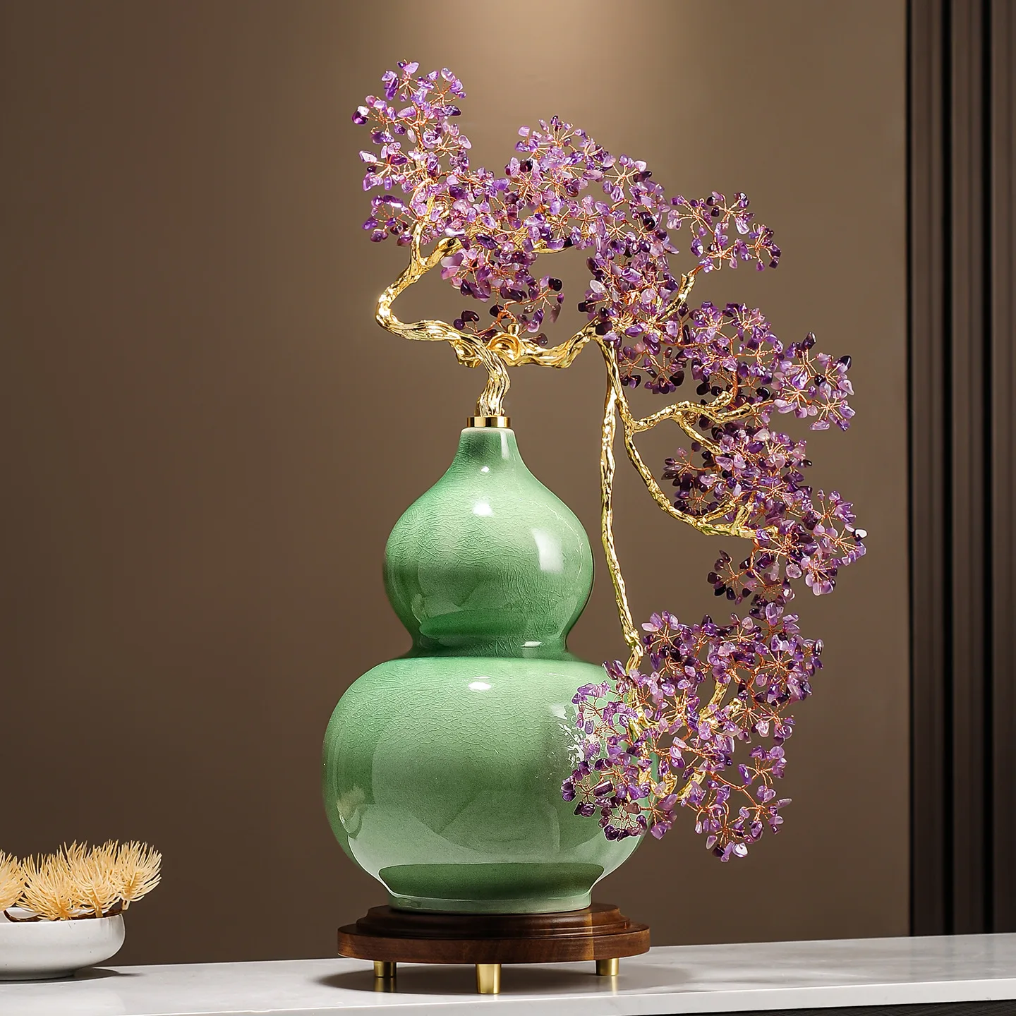 PYJ Ziqi Donglai hanging flower large gourd ornament high-end living room entrance decoration