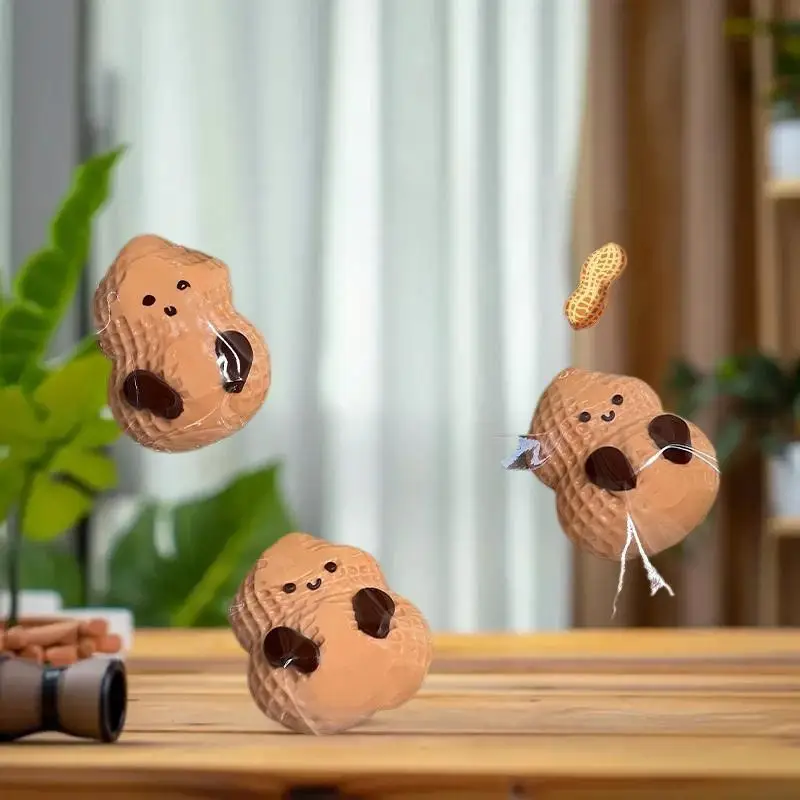 Taba 1 Piece Squishy Peanut Shaped Toy, Handmade, Soft Silicone, Adhesive, Slow Rise Stressbuster