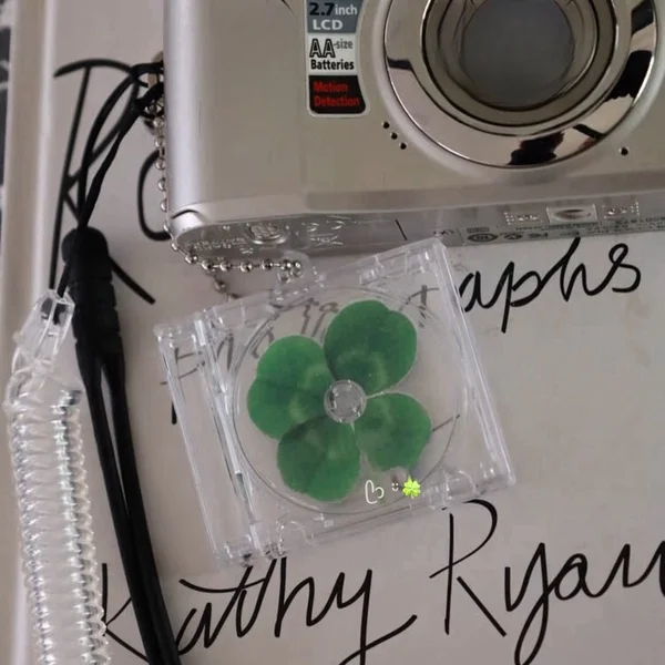 البرسيم ميني CD مربع قلادة حالة الهاتف سلسلة الزخرفية