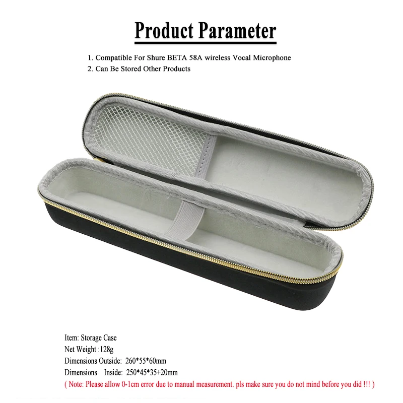 Многофункциональный жесткий дорожный внешний микрофон EVA для Shure BETA 58A, беспроводной вокальный микрофон, Пылезащитная сумка для инструментов