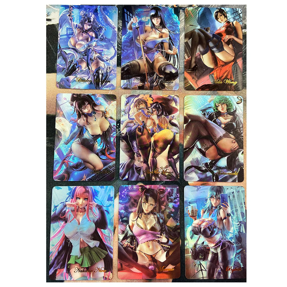 54pcs/set ACG Beauty Mai Shiranui Android 18 Hinata Rem Kamado Nezuko Sexy Girls Hobby Collectibles Game Anime Collection Cards