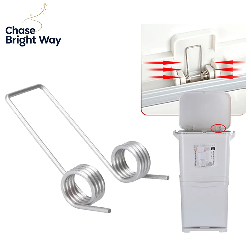 Garbage Can Adjustable Compress 1mm Double Torsion Spring Hand-operated Flip-top Storage Bucket Accessory