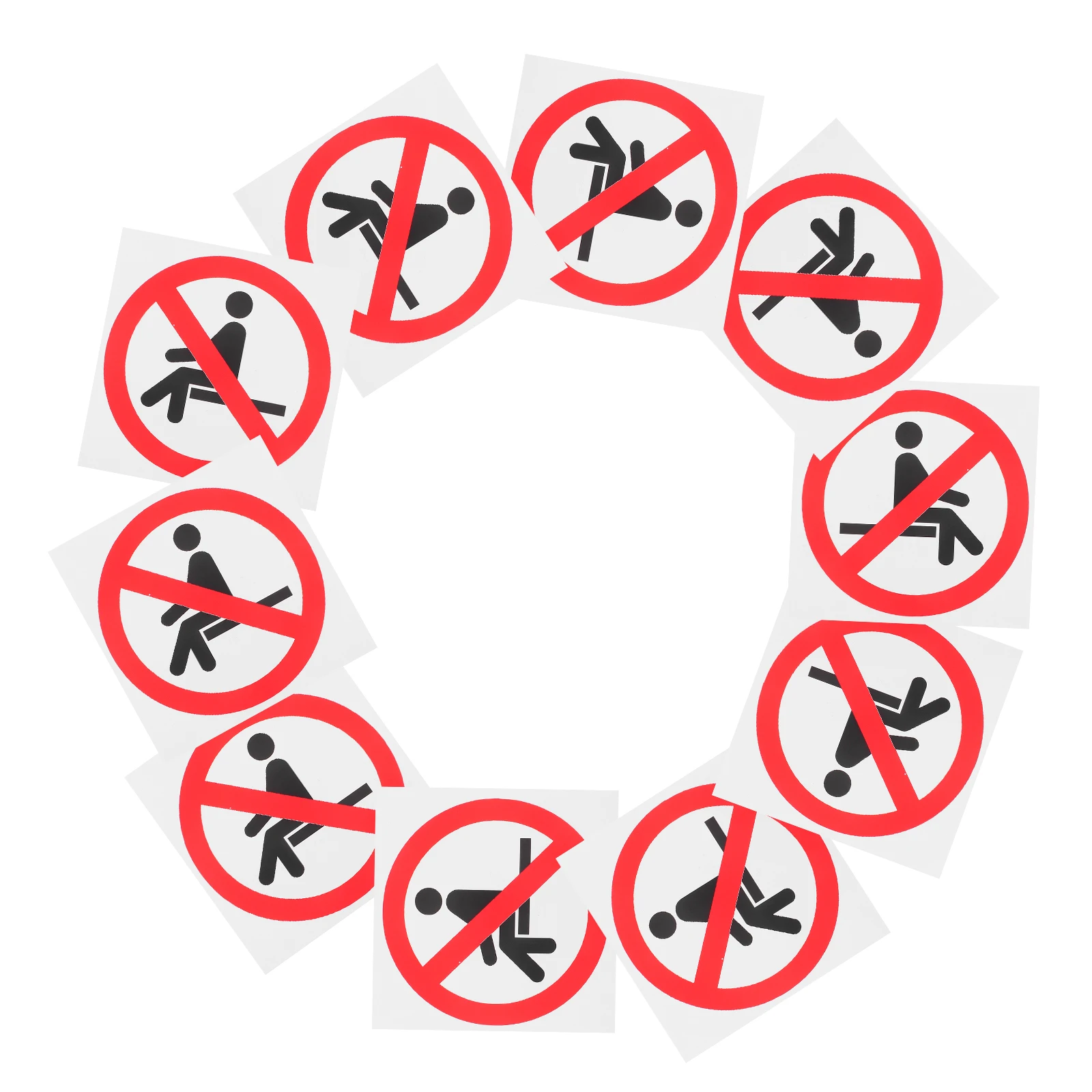 

10Pcs Warning Sign Stickers Self Adhesive Safety Decals Reflective Danger Warning Peel Stick for Industrial Workshop