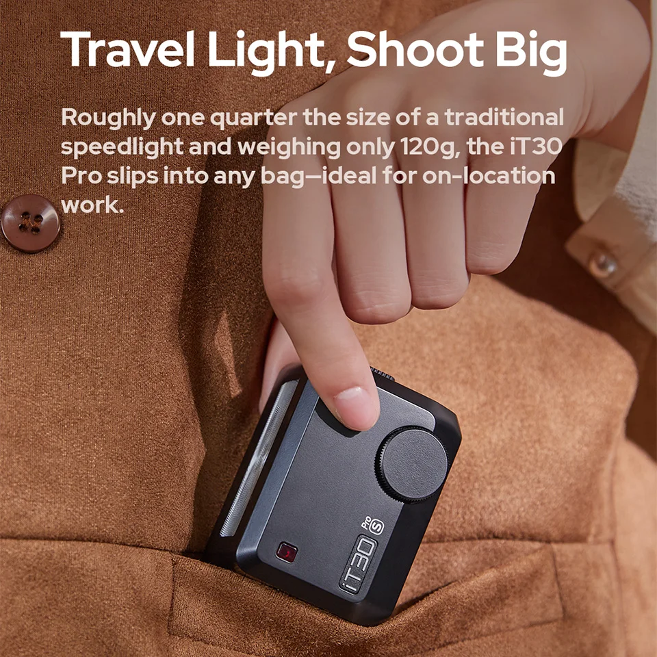 Godox iT30Pro 2,8 "pantalla táctil Flash de bolsillo TTL exposición automática 2,4G inalámbrico en Flash de cámara para Canon Nikon Sony Fuji Olympus
