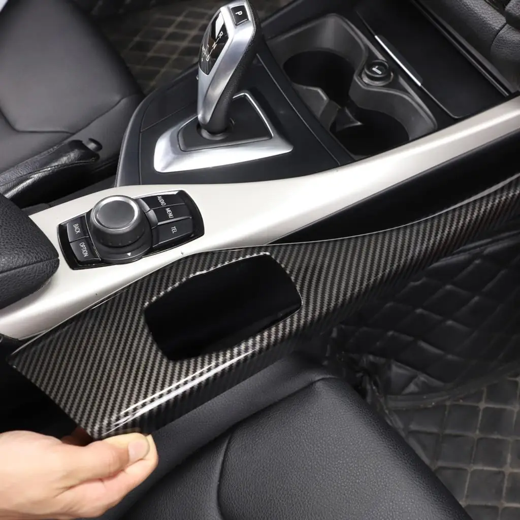 

For BMW 1 2 Series F20 F21 F22 F23 116I 118I 2012-18 ABS Carbon Fiber Car Multimedia Button Panel Cover Sticker Car Accessories