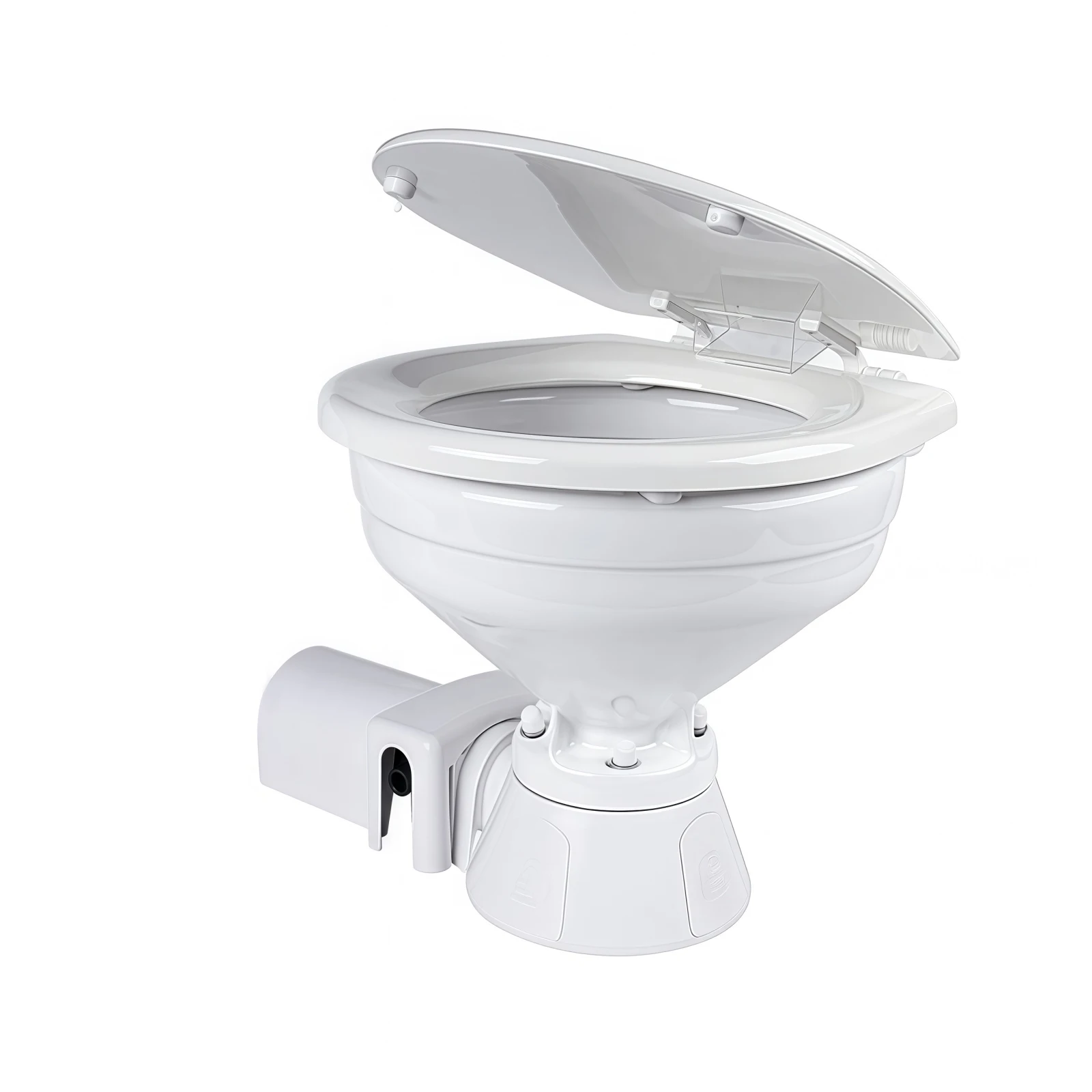 12V / 24V Electric Marine Toilet Ceramic Bowl 490x445x430mm Boat Yacht RV Bathroom Replacement Unit Compact Cabin Head Check Use
